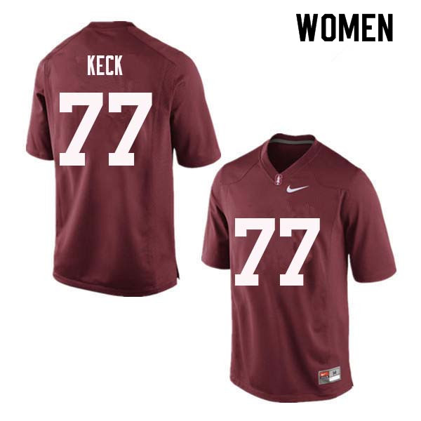 Women Stanford Cardinal #77 Thunder Keck College Football Jerseys Sale-Red - Click Image to Close